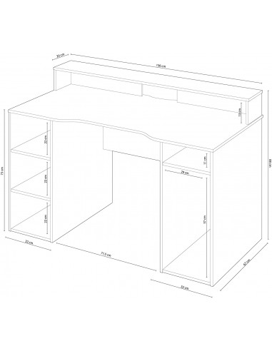 Mesa de Ordenador Game Reversible