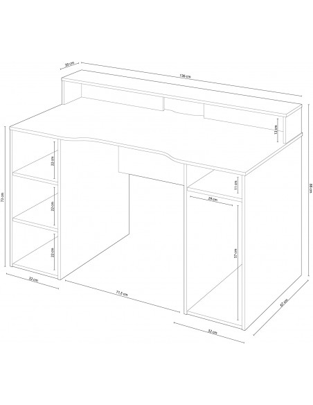Mesa de Ordenador Game Reversible