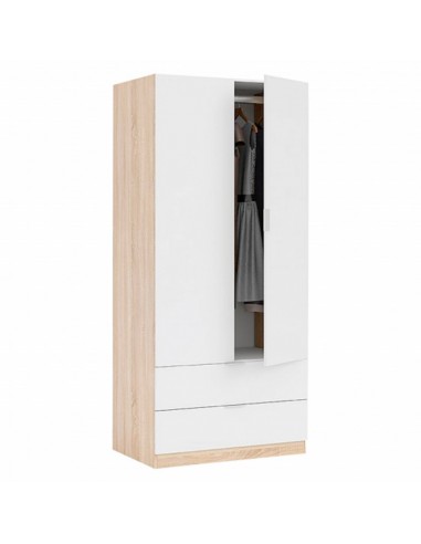 Armario 2 Puertas + 2 Cajones Blanco