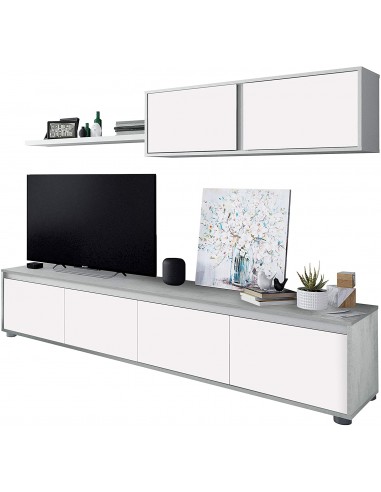Mueble de TV + Estante blanco Mueble de TV + Estante blanco
