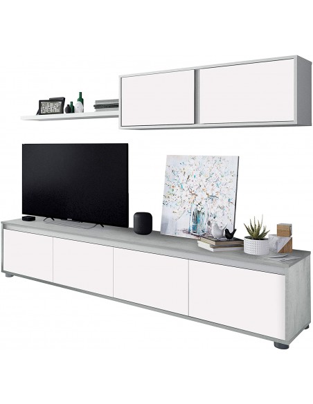 Mueble de TV + Estante blanco