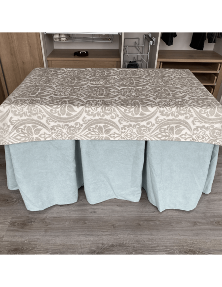 Ropa Antimanchas Aterciopelada Triple Grueso Roca con Tapete Amaranto Gris