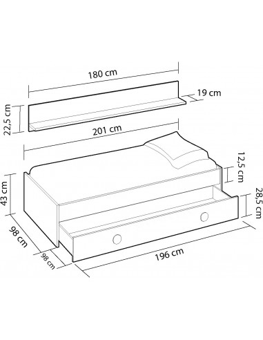 Cama Nido + Cama 190x90cm