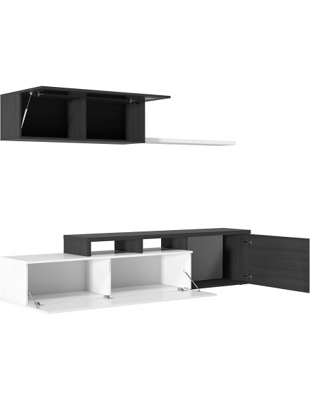 Mueble de TV Completo 200cm Gris Ceniza