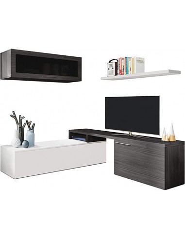 Mueble de TV Completo 200cm Gris Ceniza Mueble de TV Completo 200cm Gris Ceniza