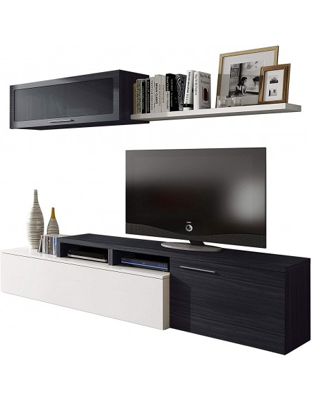 Mueble de TV Completo 200cm Gris Ceniza