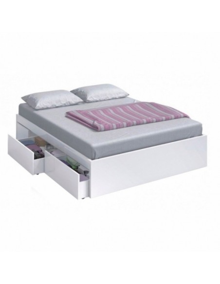 Cama 150cm con 4 Cajones (para somier de 190x150)