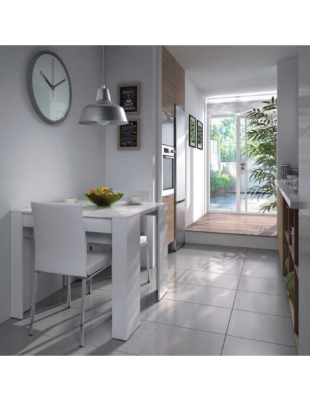 Consola de Comedor 90x50-237 EXTENSIBLE blanco