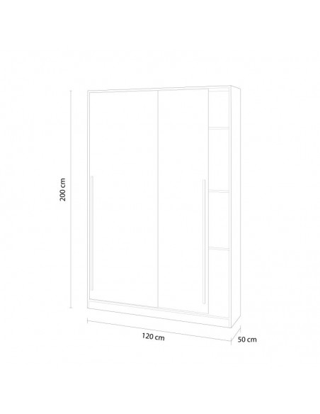 Armario Moderno 2 Puertas Correderas