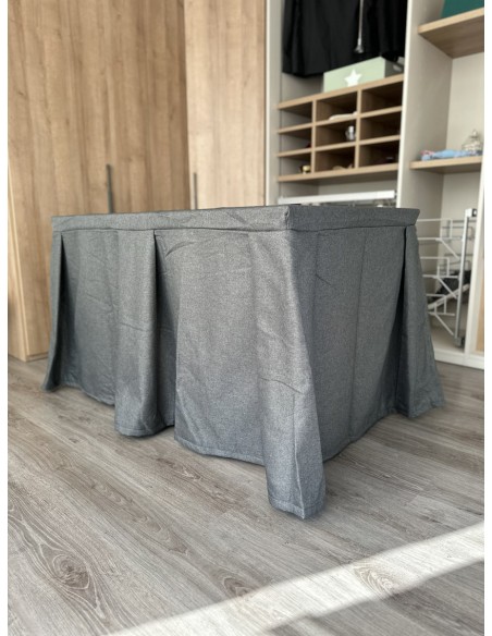 Pack Mesa + Ropa de Mesa Camilla Moderna Antimanchas color Marengo