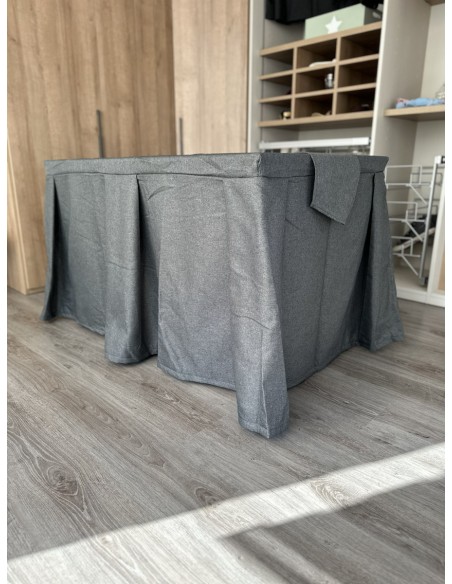 Pack Mesa + Ropa de Mesa Camilla Moderna Antimanchas color Marengo con Camino Marengo