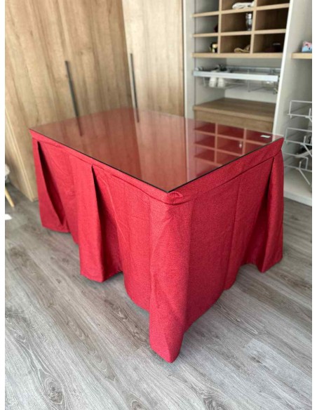 Ropa de Mesa Camilla Moderna Antimanchas color Rojo