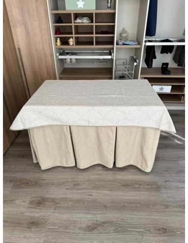 Ropa Chenilla 8 Pliegues color Beige...