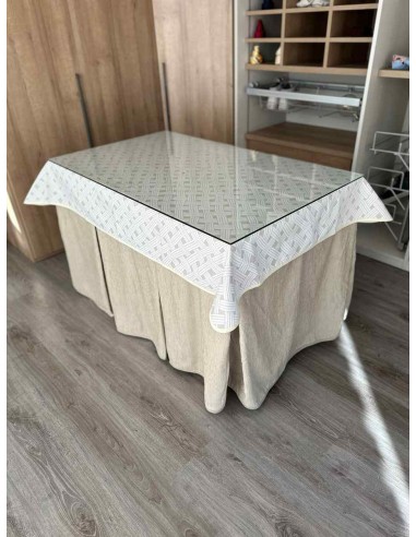 Ropa Chenilla 8 Pliegues color Beige...