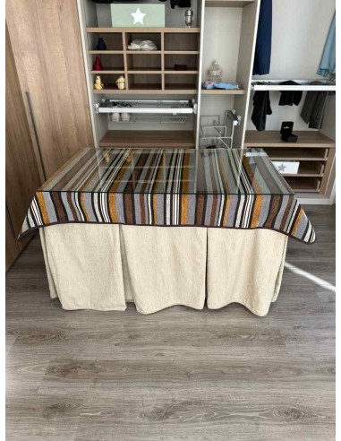 Ropa Chenilla 8 Pliegues color Beige...