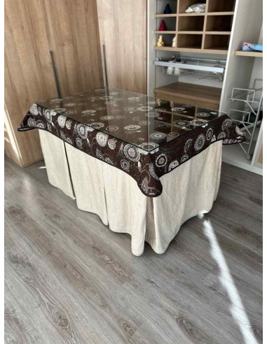 Ropa Chenilla 8 Pliegues color Beige...