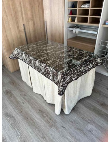 Ropa Chenilla 8 Pliegues color Beige...