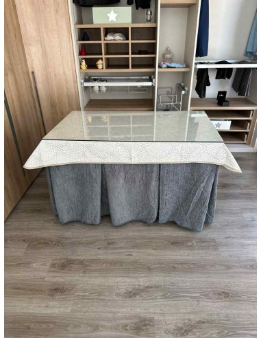 Ropa Chenilla 8 Pliegues color Gris...