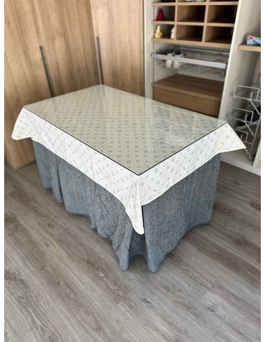 Ropa Chenilla 8 Pliegues color Gris...