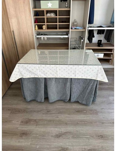 Ropa Chenilla 8 Pliegues color Gris...