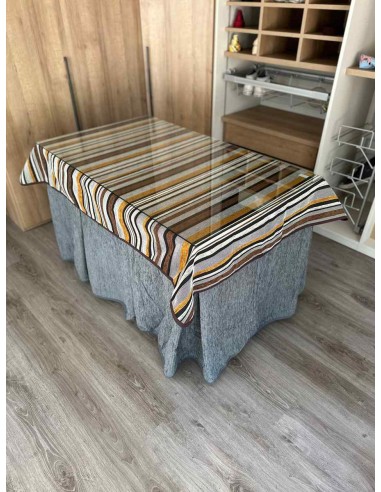 Ropa Chenilla 8 Pliegues color Gris...