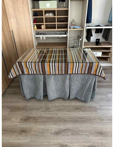 Ropa Chenilla 8 Pliegues color Gris...