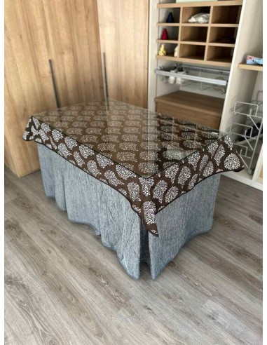 Ropa Chenilla 8 Pliegues color Gris...