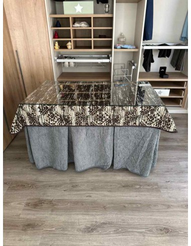 Ropa Chenilla 8 Pliegues color Gris...