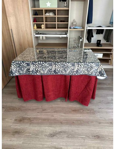 Ropa Chenilla 8 Pliegues color Rojo...