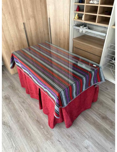 Ropa Chenilla 8 Pliegues color Rojo...