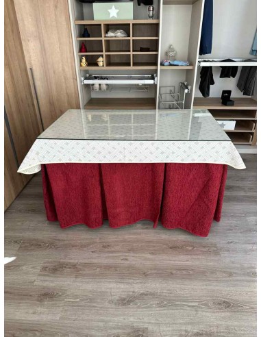 Ropa Chenilla 8 Pliegues color Rojo...