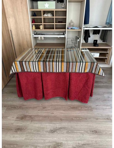 Ropa Chenilla 8 Pliegues color Rojo...