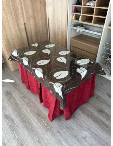 Ropa Chenilla 8 Pliegues color Rojo...