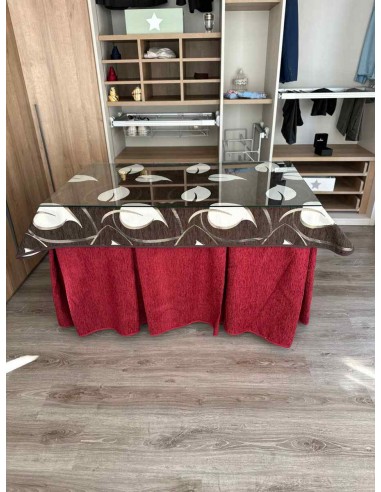 Ropa Chenilla 8 Pliegues color Rojo...