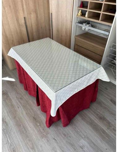 Ropa Chenilla 8 Pliegues color Rojo...