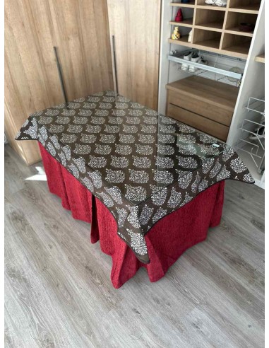 Ropa Chenilla 8 Pliegues color Rojo...