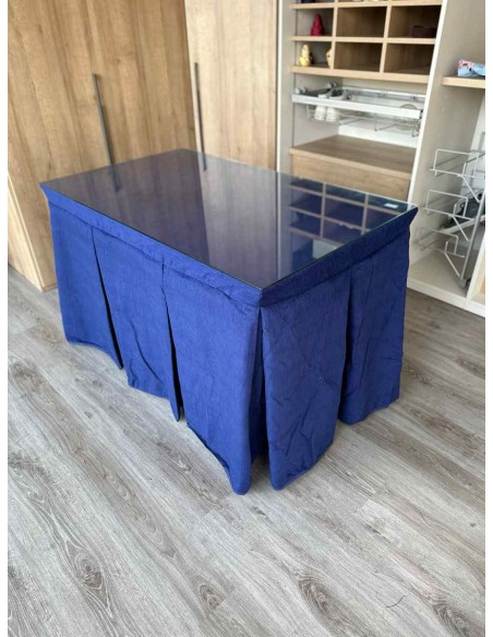 Ropa Doble Grueso 10 Pliegues Azul