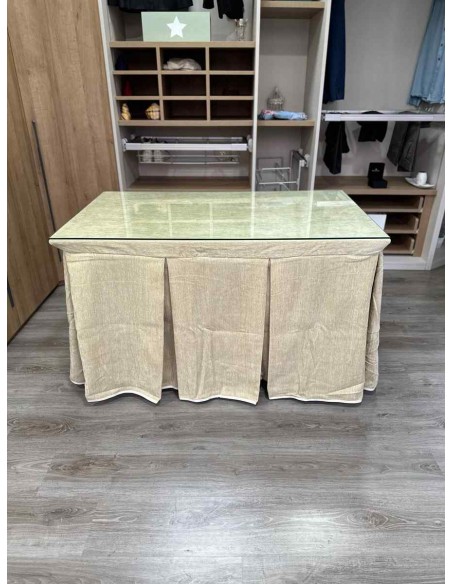 Ropa Doble Grueso 10 Pliegues Beige