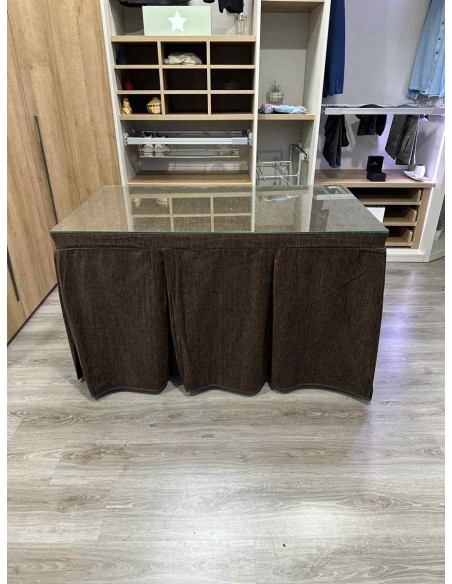 Ropa Doble Grueso 10 Pliegues Chocolate