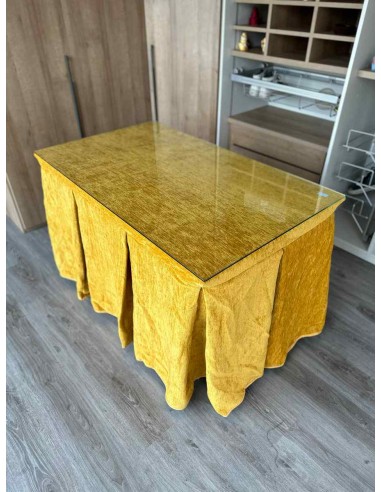 Ropa Doble Grueso 10 Pliegues Mostaza