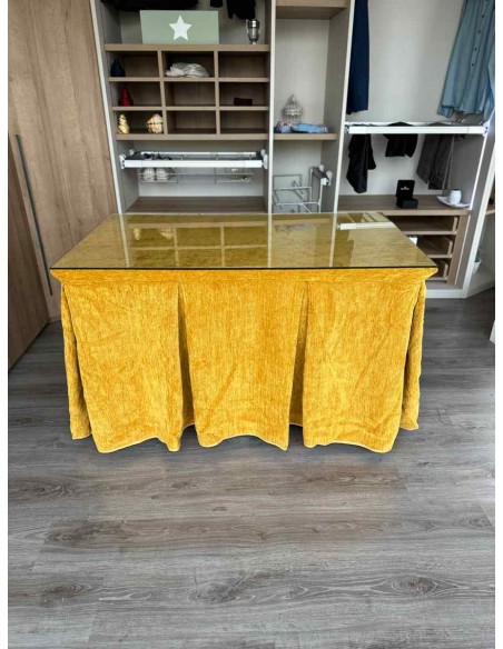 Ropa Doble Grueso 10 Pliegues Mostaza