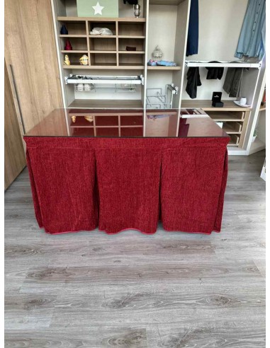 Ropa Doble Grueso 10 Pliegues Rojo