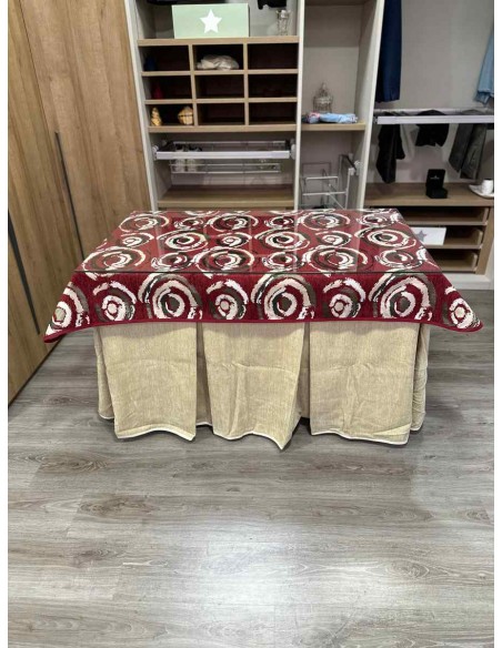 Ropa Doble Grueso 10 Pliegues Beige con Tapete Eclipse