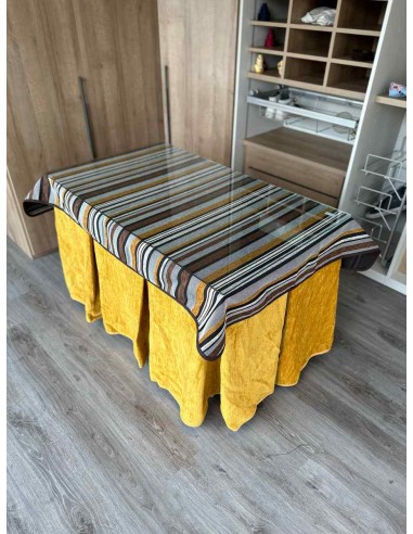 Ropa Doble Grueso 10 Pliegues Mostaza...