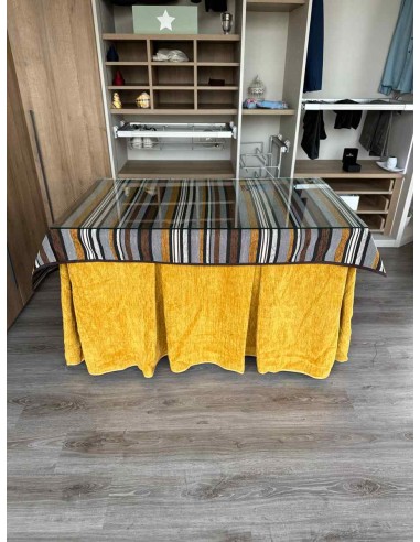 Ropa Doble Grueso 10 Pliegues Mostaza...