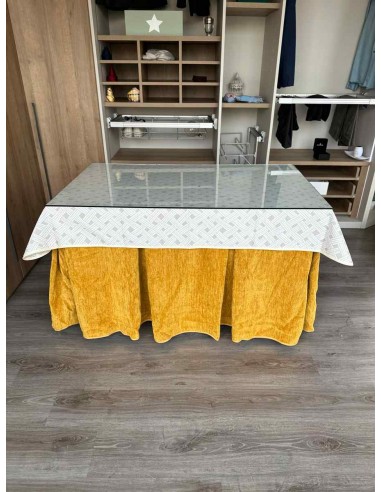 Ropa Doble Grueso 10 Pliegues Mostaza...