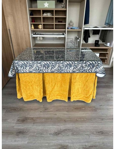 Ropa Doble Grueso 10 Pliegues Mostaza...