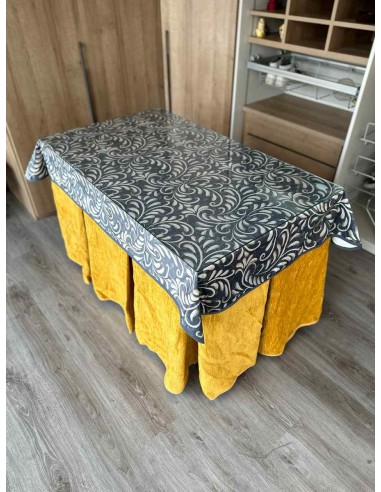 Ropa Doble Grueso 10 Pliegues Mostaza...