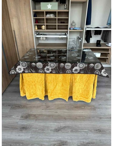 Ropa Doble Grueso 10 Pliegues Mostaza...