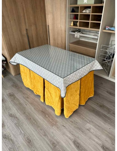 Ropa Doble Grueso 10 Pliegues Mostaza...